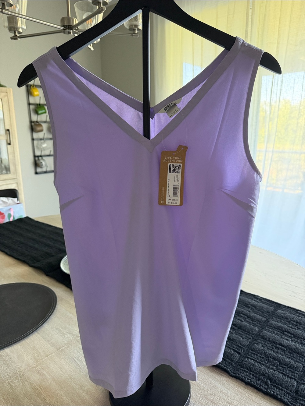 Eddie Bauer Lavender Sleeveless V-Neck Tank Small NWT